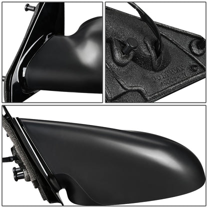 RETROVISOR MIRROR - OEM - 01-05 SATURN L SEDAN / 2004 SATURN L300 / 2000 SATURN LS SEDAN / 00-03 SATURN LW WAGON - POWERED - HEATED - PAINTABLE - BLACK - LEFT