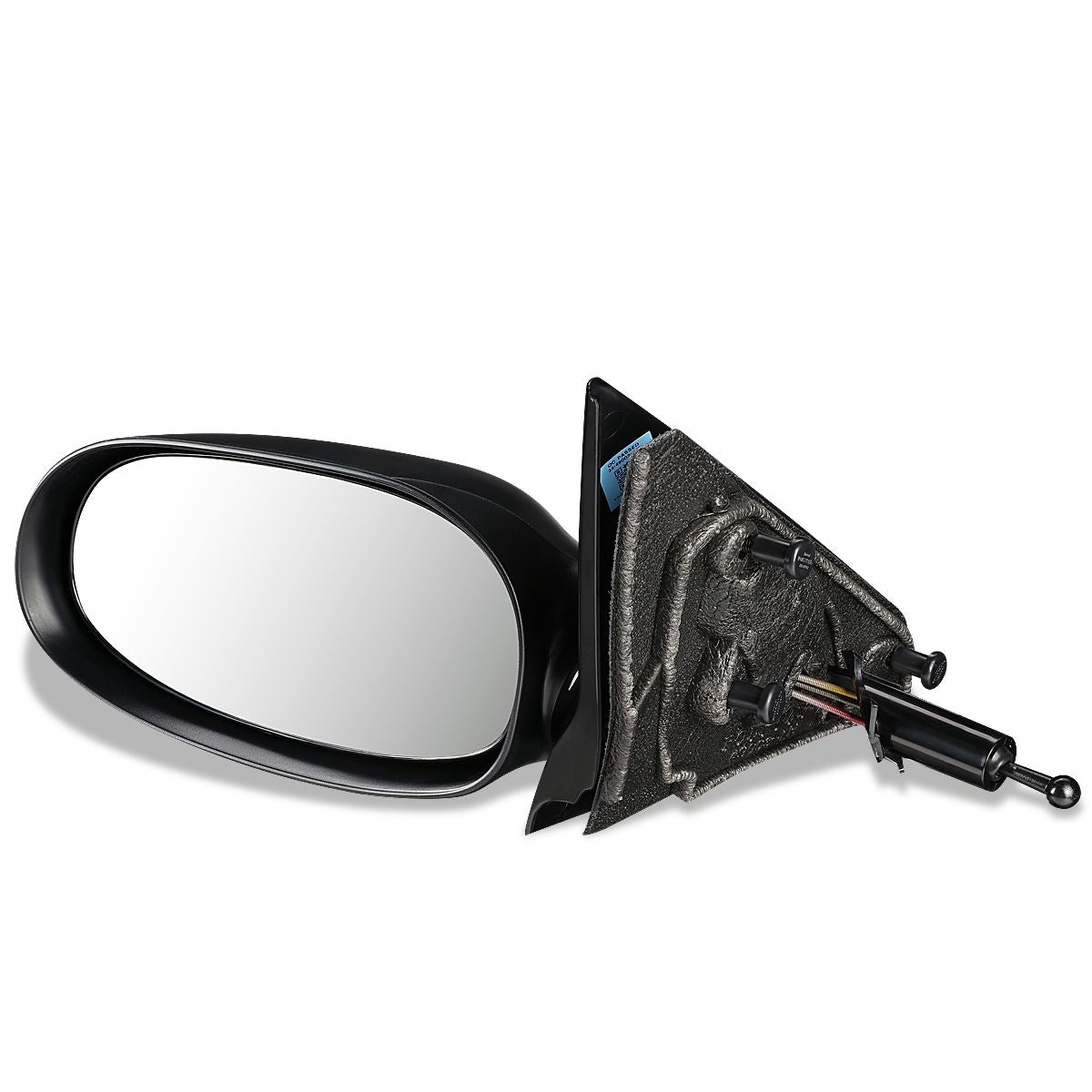 RETROVISOR MIRROR - OEM - 01-05 SATURN L SEDAN / 2004 SATURN L300 / 2000 SATURN LS SEDAN / 00-03 SATURN LW WAGON - MANUAL - PAINTABLE - BLACK - LEFT