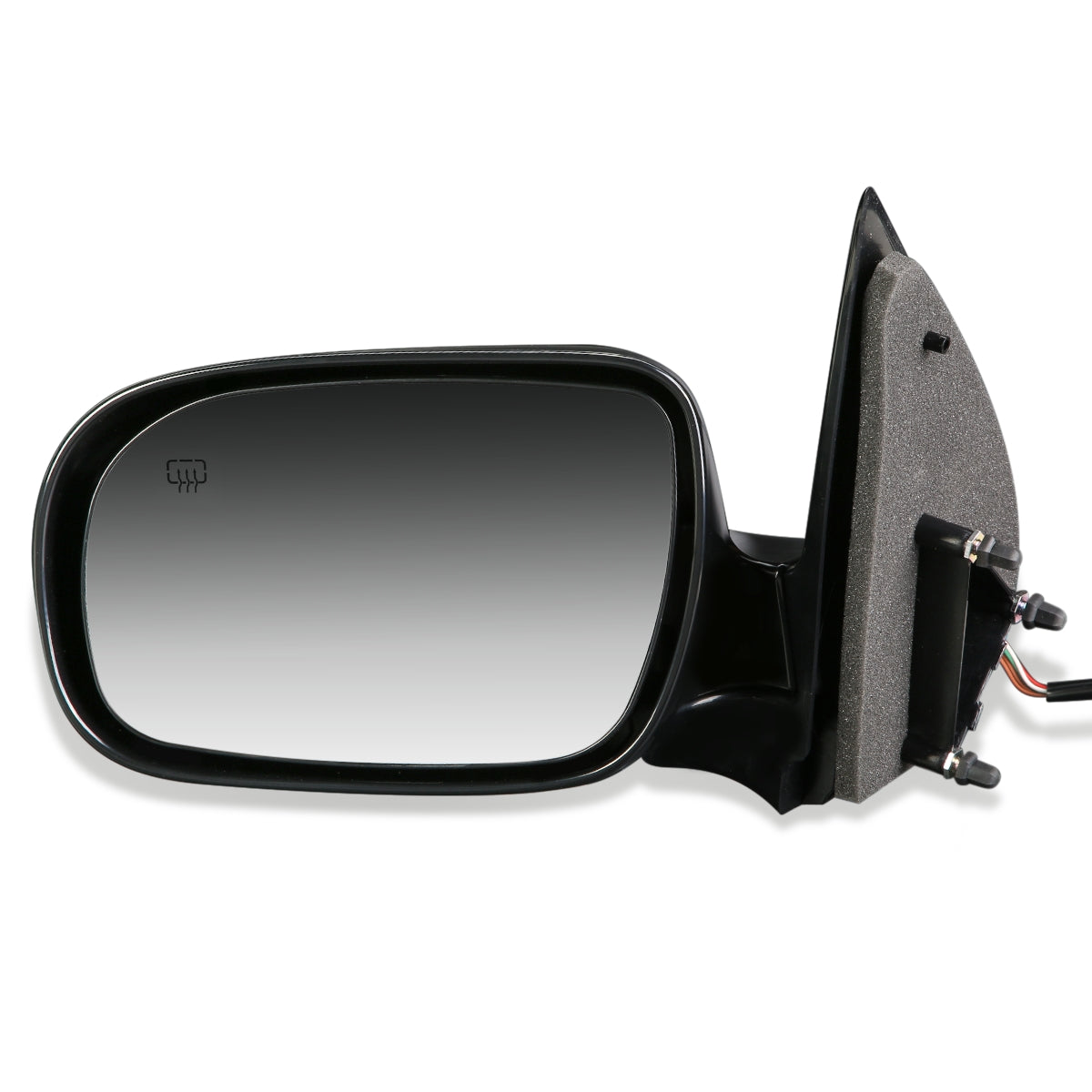 RETROVISOR MIRROR - OEM - 05-07 BUICK TERRAZA / 05-09 CHEVY UPLANDER / 97-05 CHEVY VENTURE / 97-04 OLDSMOBILE SILHOUETTE / 99-09 PONTIAC MONTANA / 97-98 PONTIAC TRANS SPORT / 05-07 SATURN RELAY - POWERED - HEATED - PAINTABLE - BLACK - LEFT