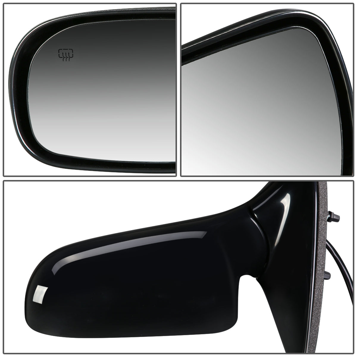 RETROVISOR MIRROR - OEM - 05-07 BUICK TERRAZA / 05-09 CHEVY UPLANDER / 97-05 CHEVY VENTURE / 97-04 OLDSMOBILE SILHOUETTE / 99-09 PONTIAC MONTANA / 97-98 PONTIAC TRANS SPORT / 05-07 SATURN RELAY - POWERED - HEATED - PAINTABLE - BLACK - LEFT