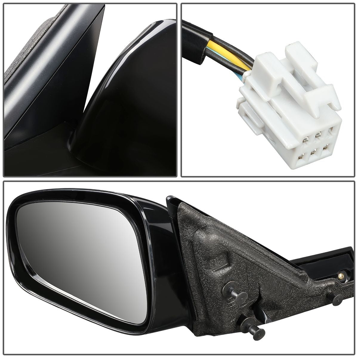 RETROVISOR MIRROR - OEM - 00-05 CHEVY IMPALA - POWERED - HEATED - PAINTABLE - BLACK - LEFT