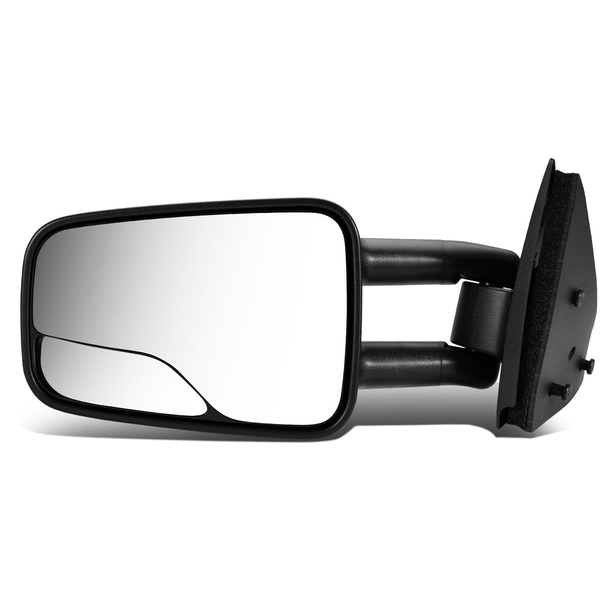 RETROVISOR MIRROR - OEM - 99-02 CHEVY SILVERADO - MANUAL - FOLDING - W/ BLIND SPOT GLASS - W/ TOWING PACKAGE - TEXTURED - BLACK - LEFT