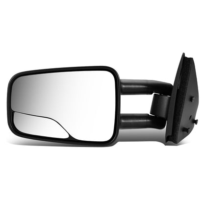 RETROVISOR MIRROR - OEM - 99-02 CHEVY SILVERADO - MANUAL - FOLDING - W/ BLIND SPOT GLASS - W/ TOWING PACKAGE - TEXTURED - BLACK - LEFT