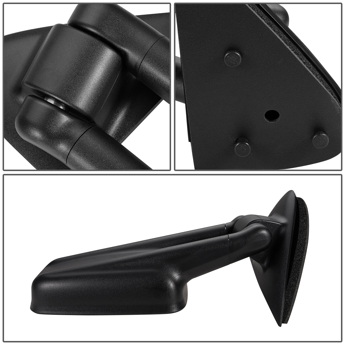 RETROVISOR MIRROR - OEM - 99-02 CHEVY SILVERADO - MANUAL - FOLDING - W/ BLIND SPOT GLASS - W/ TOWING PACKAGE - TEXTURED - BLACK - LEFT