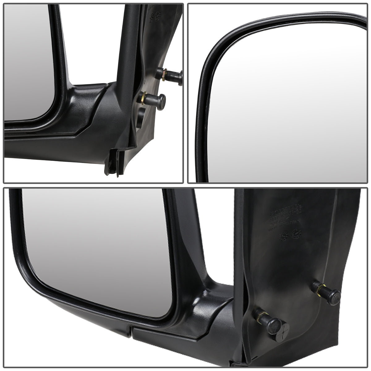 RETROVISOR MIRROR - OEM - 96-02 CHEVY EXPRESS 1500 , 2500 , 3500 / 96-02 GMC SAVANA 1500 , 2500 , 3500 - MANUAL - TEXTURED - BLACK - LEFT