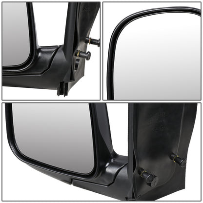 RETROVISOR MIRROR - OEM - 96-02 CHEVY EXPRESS 1500 , 2500 , 3500 / 96-02 GMC SAVANA 1500 , 2500 , 3500 - MANUAL - TEXTURED - BLACK - LEFT