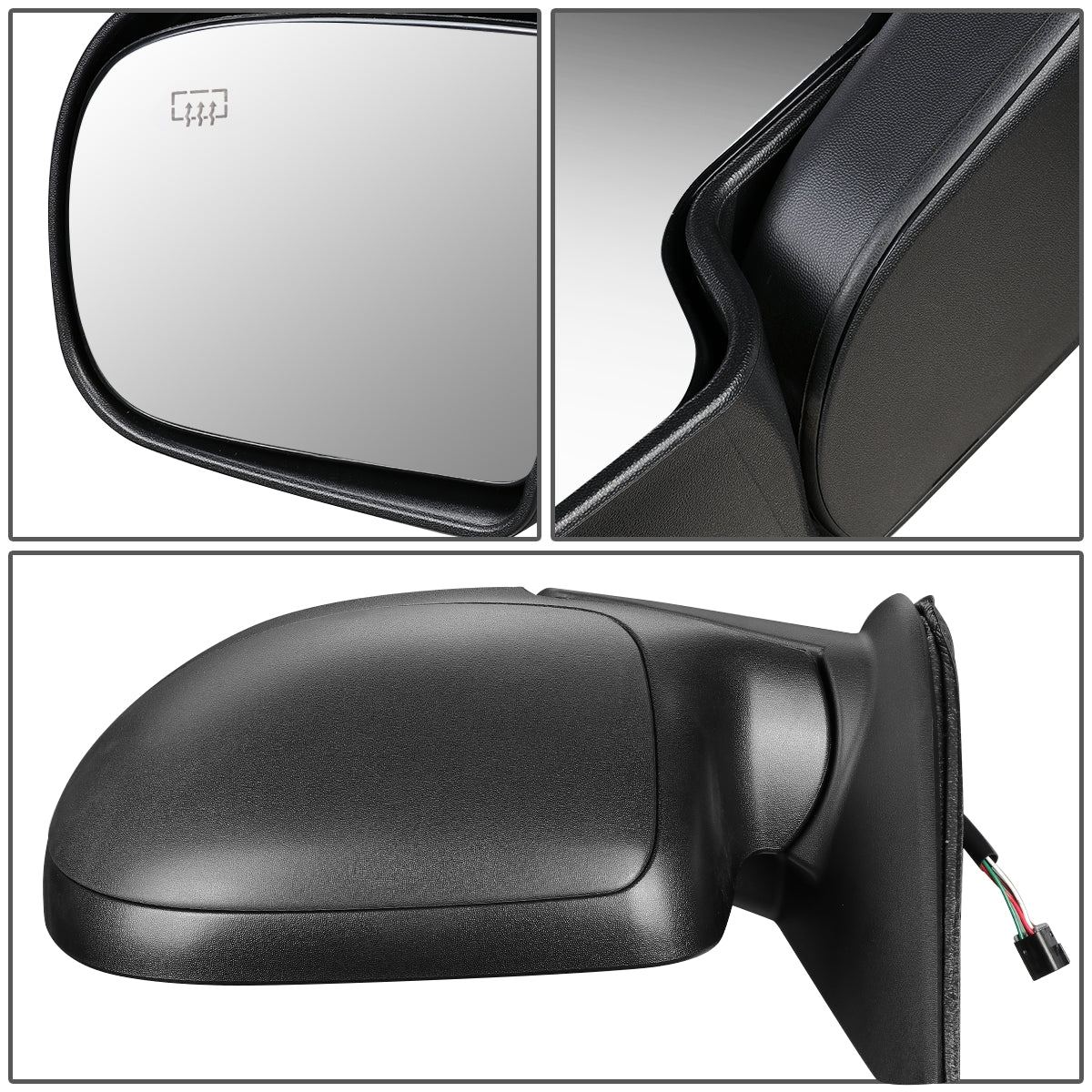 RETROVISOR MIRROR - OEM - 03-06 CHEVY AVALANCHE 1500, 2500 / 04-06 CHEVY SILVERADO 3500 / 2007 CHEVY SILVERADO 3500 CLASSIC - POWERED - HEATED - BLACK - LEFT