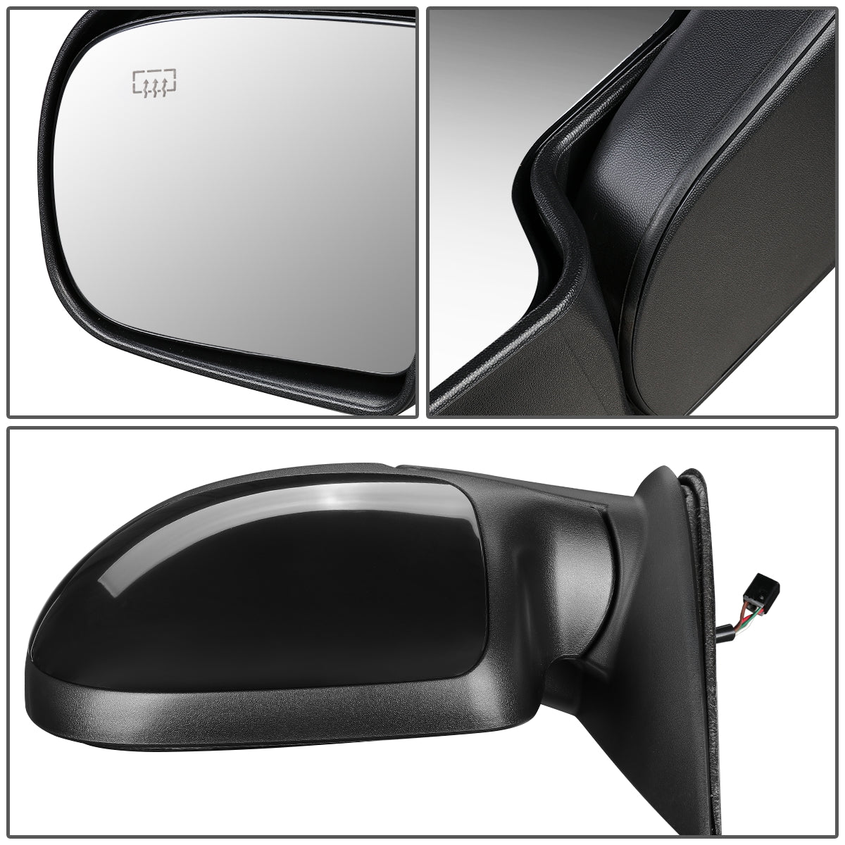 RETROVISOR MIRROR - OEM - 03-06 CHEVY AVALANCHE 1500, 2500 / 04-06 CHEVY SILVERADO 3500 / 2007 CHEVY SILVERADO 3500 CLASSIC - POWERED - HEATED - BLACK - LEFT