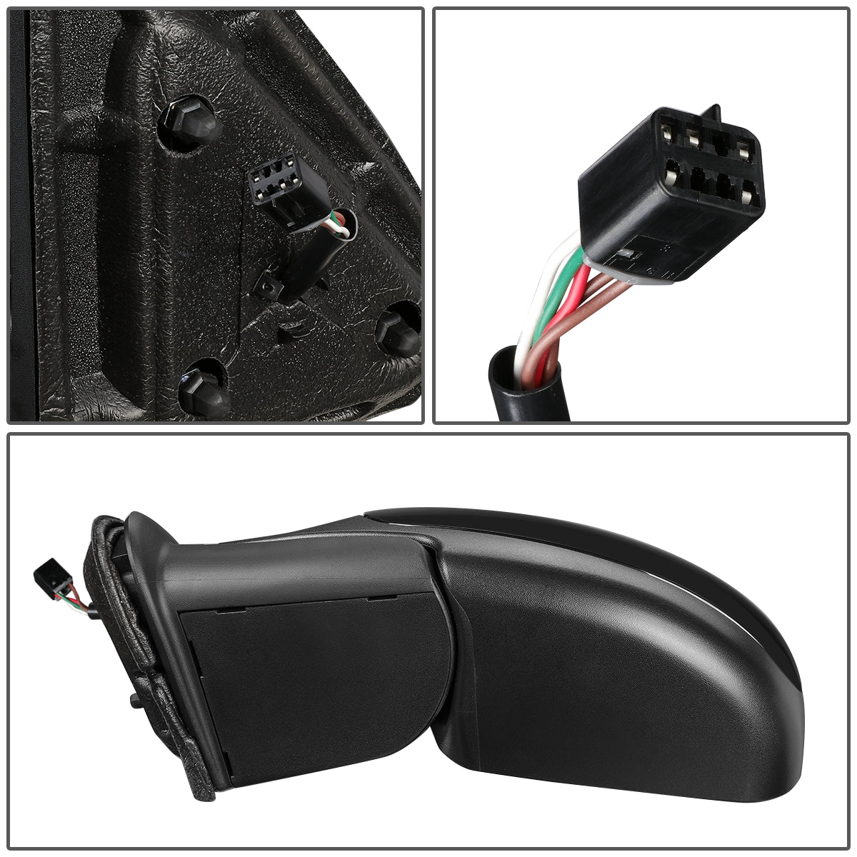 RETROVISOR MIRROR - OEM - 03-06 CHEVY AVALANCHE 1500, 2500 / 04-06 CHEVY SILVERADO 3500 / 2007 CHEVY SILVERADO 3500 CLASSIC - POWERED - HEATED - BLACK - LEFT