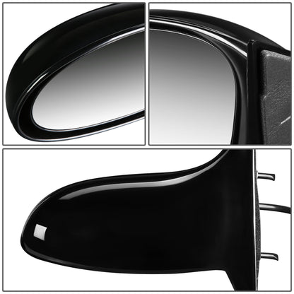 RETROVISOR MIRROR - OEM - 02-05 PONTIAC GRAND AM - POWERED - PAINTABLE - BLACK - LEFT