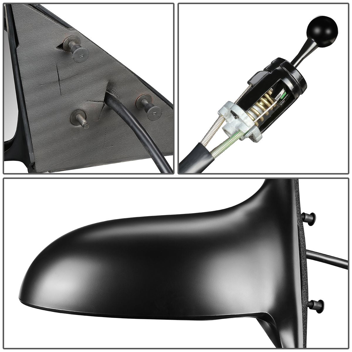 RETROVISOR MIRROR - OEM - 02-04 OLDSMOBILE ALERO / 02-05 PONTIAC GRAND AM - MANUAL - PAINTABLE - BLACK - LEFT