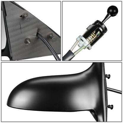 RETROVISOR MIRROR - OEM - 02-04 OLDSMOBILE ALERO / 02-05 PONTIAC GRAND AM - MANUAL - PAINTABLE - BLACK - LEFT