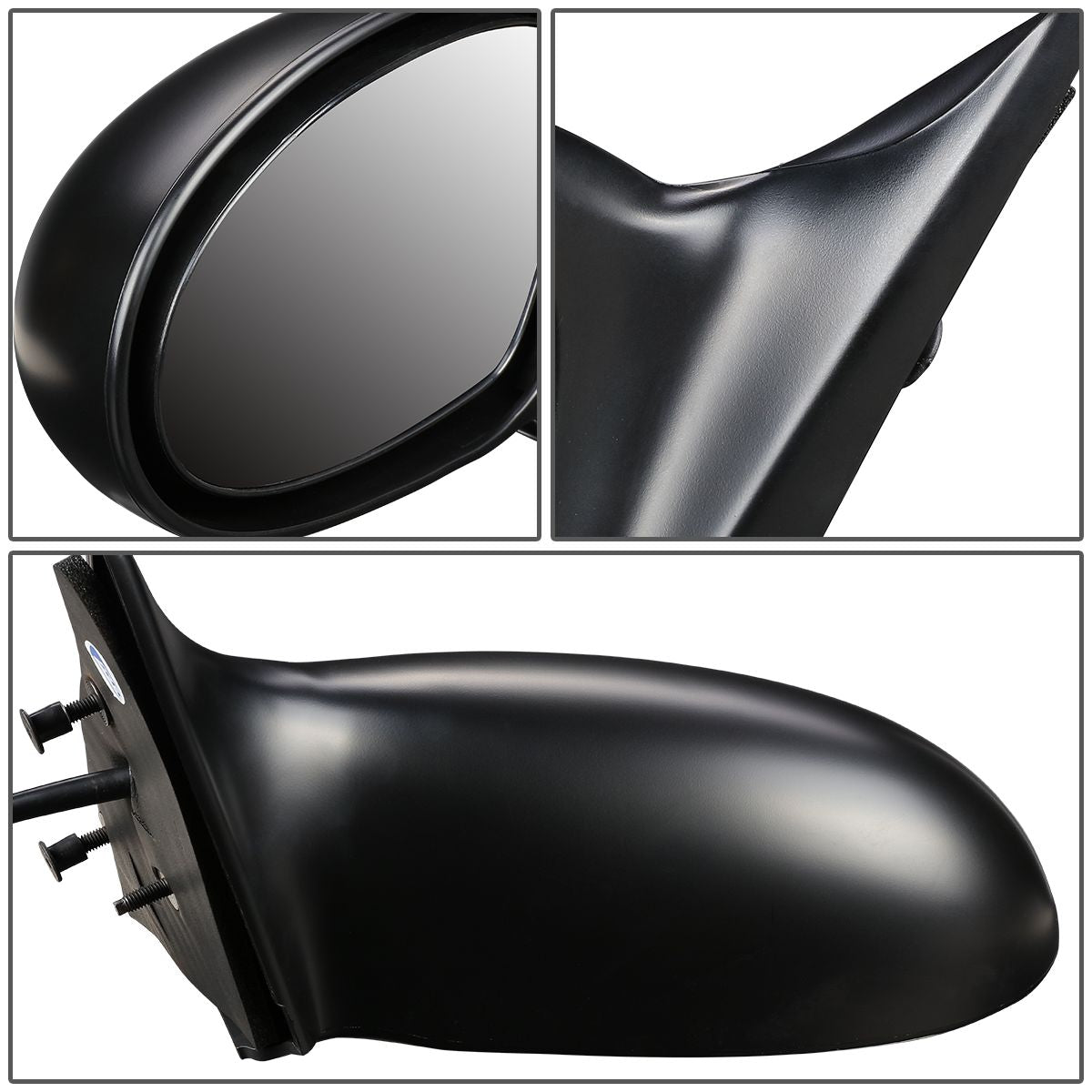 RETROVISOR MIRROR - OEM - 02-04 OLDSMOBILE ALERO / 02-05 PONTIAC GRAND AM - MANUAL - PAINTABLE - BLACK - LEFT