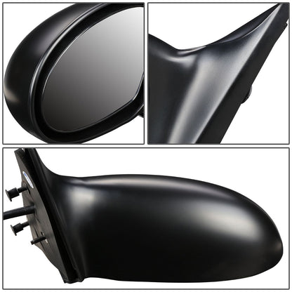 RETROVISOR MIRROR - OEM - 02-04 OLDSMOBILE ALERO / 02-05 PONTIAC GRAND AM - MANUAL - PAINTABLE - BLACK - LEFT