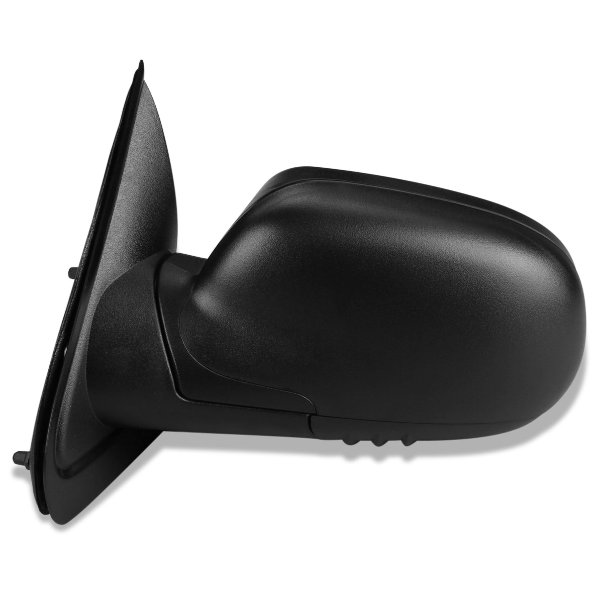 RETROVISOR MIRROR - OEM - 04-07 BUICK RAINIER / 02-08 CHEVY TRAILBLAZER / 02-08 GMC ENVOY / 03-08 ISUZU ASCENDER / 02-04 OLDMOBILE BRAVADA - MANUAL - TEXTURED - BLACK - LEFT