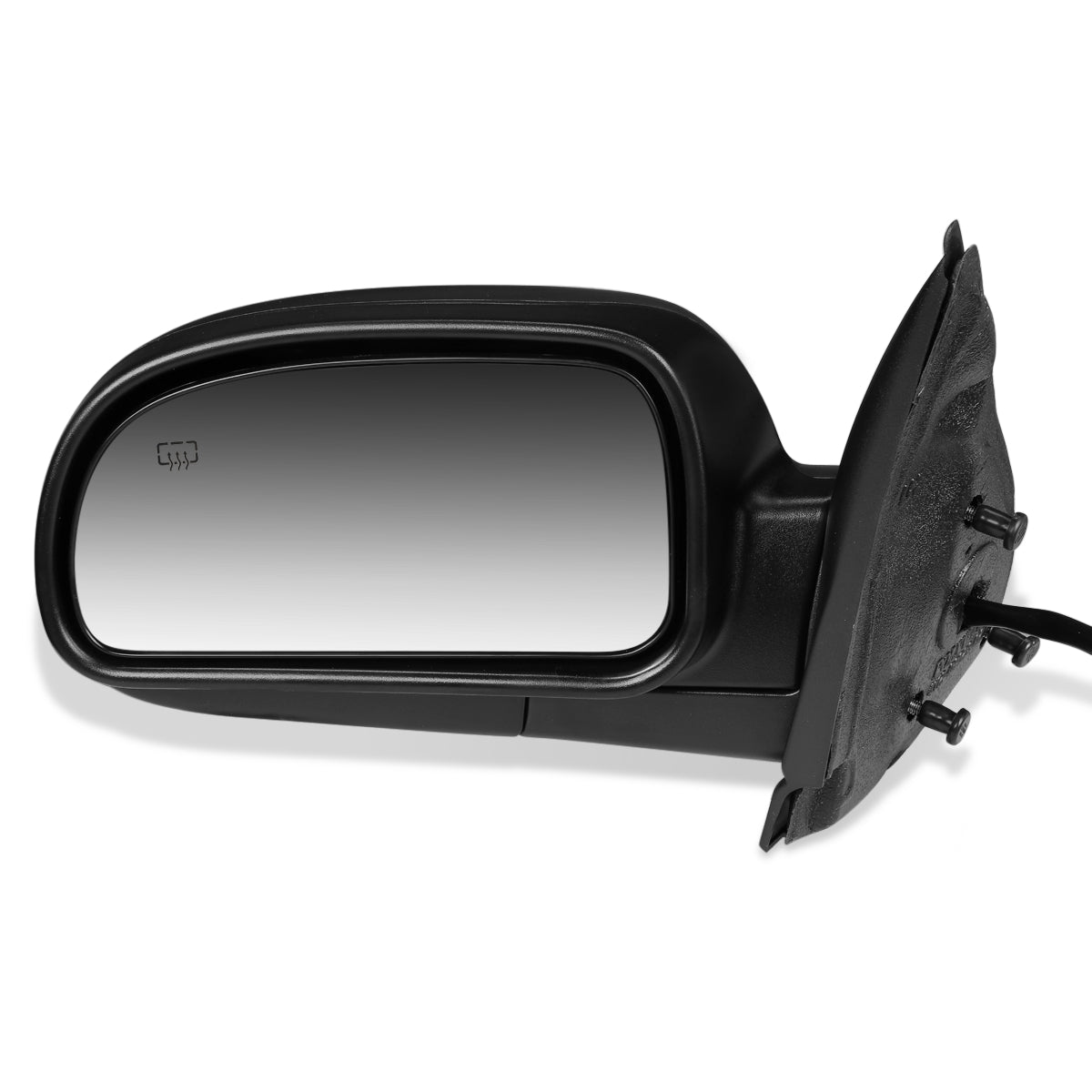 RETROVISOR MIRROR - OEM - 04-07 BUICK RAINIER / 02-08 CHEVY TRAILBLAZER / 02-08 GMC ENVOY / 03-08 ISUZU ASCENDER / 02-04 OLDMOBILE BRAVADA - POWERED - HEATED - TEXTURED - BLACK - LEFT