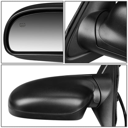 RETROVISOR MIRROR - OEM - 04-07 BUICK RAINIER / 02-08 CHEVY TRAILBLAZER / 02-08 GMC ENVOY / 03-08 ISUZU ASCENDER / 02-04 OLDMOBILE BRAVADA - POWERED - HEATED - TEXTURED - BLACK - LEFT