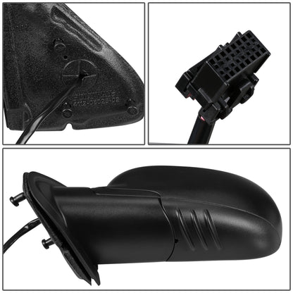 RETROVISOR MIRROR - OEM - 04-07 BUICK RAINIER / 02-08 CHEVY TRAILBLAZER / 02-08 GMC ENVOY / 03-08 ISUZU ASCENDER / 02-04 OLDMOBILE BRAVADA - POWERED - HEATED - TEXTURED - BLACK - LEFT