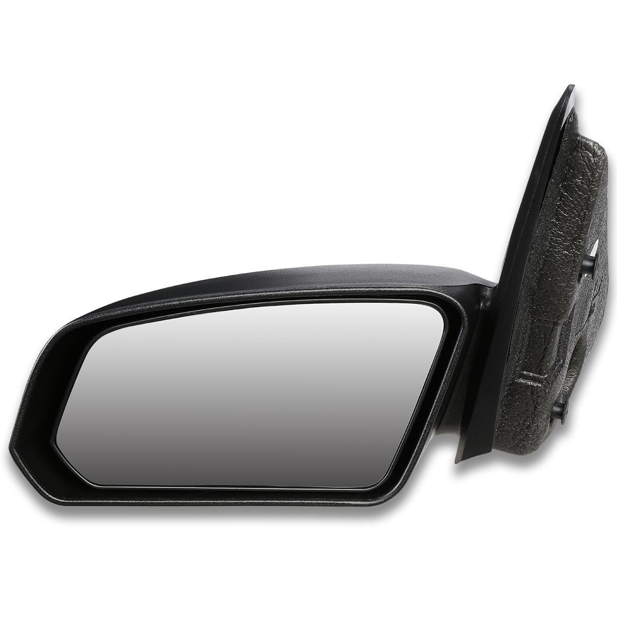 RETROVISOR MIRROR - OEM - 03-07 SATURN ION SEDAN - MANUAL - PAINTABLE - BLACK - LEFT
