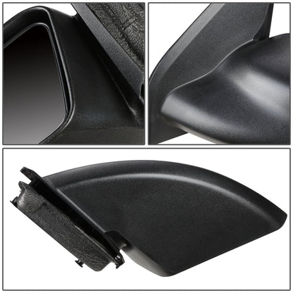 RETROVISOR MIRROR - OEM - 03-07 SATURN ION SEDAN - MANUAL - PAINTABLE - BLACK - LEFT