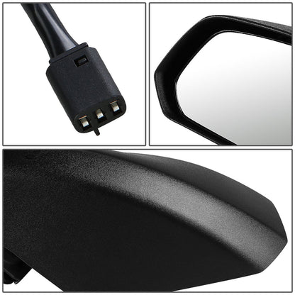 RETROVISOR MIRROR - OEM - 03-07 SATURN ION SEDAN - POWERED - TEXTURED - BLACK - LEFT