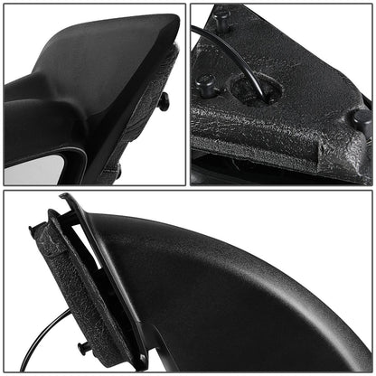 RETROVISOR MIRROR - OEM - 03-07 SATURN ION SEDAN - POWERED - TEXTURED - BLACK - LEFT