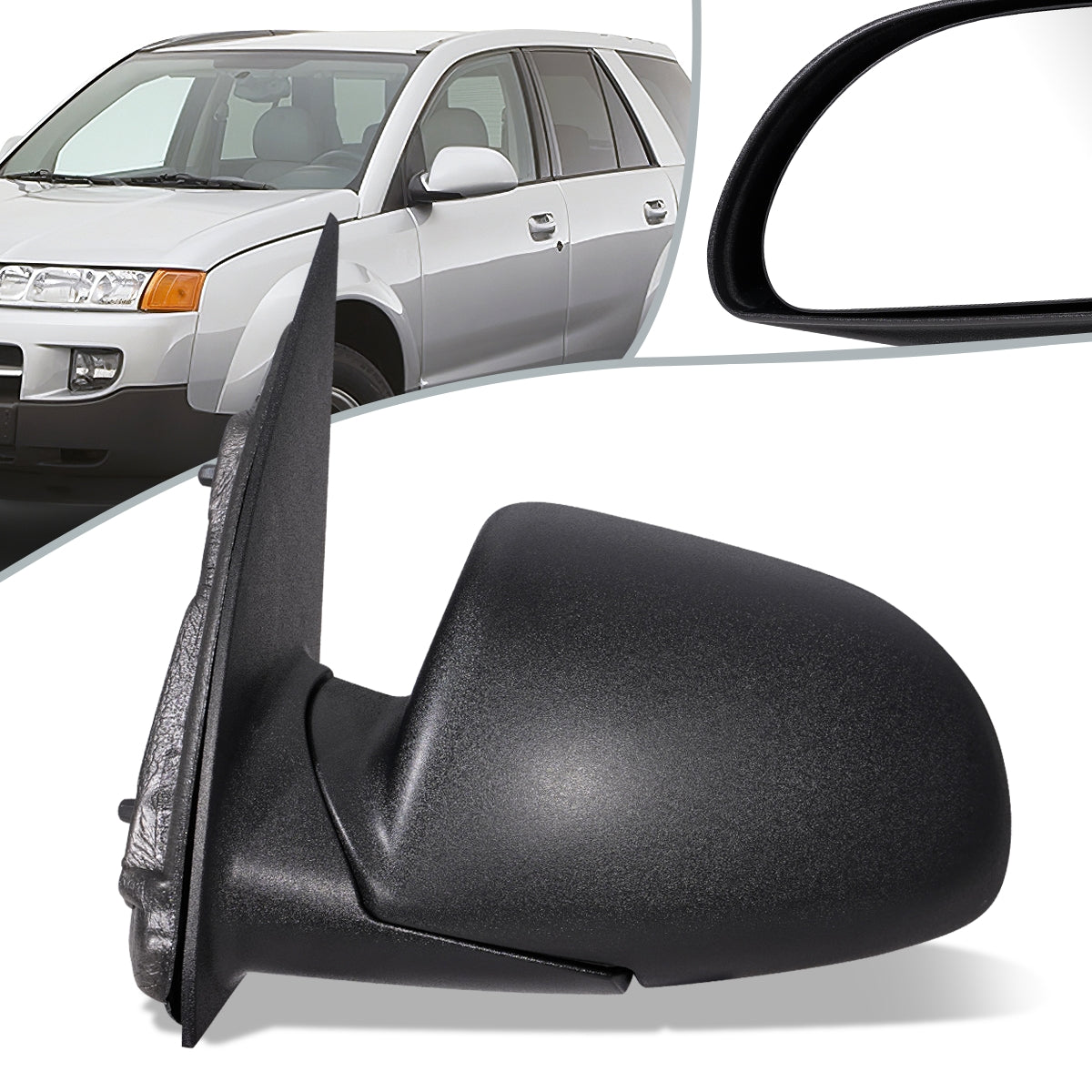 RETROVISOR MIRROR - OEM - 05-09 CHEVROLET EQUINOX / 02-07 SATURN VUE - POWERED - FOLDING - BLACK - LEFT