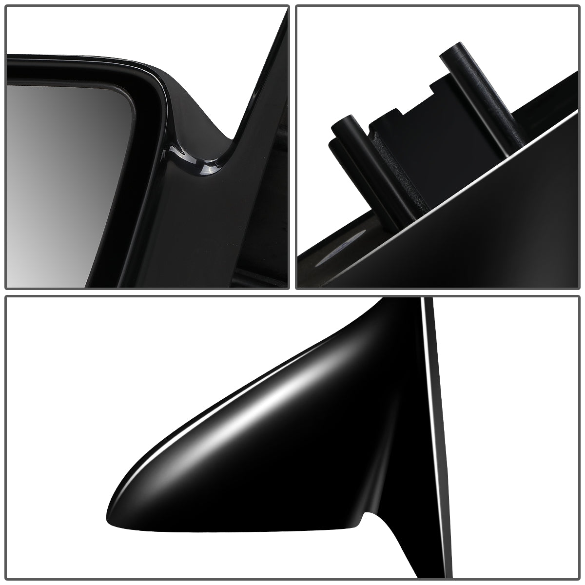 RETROVISOR MIRROR - OEM - 95-97 GEO METRO - MANUAL - W/O LEVER - BLACK MATERIAL - LEFT