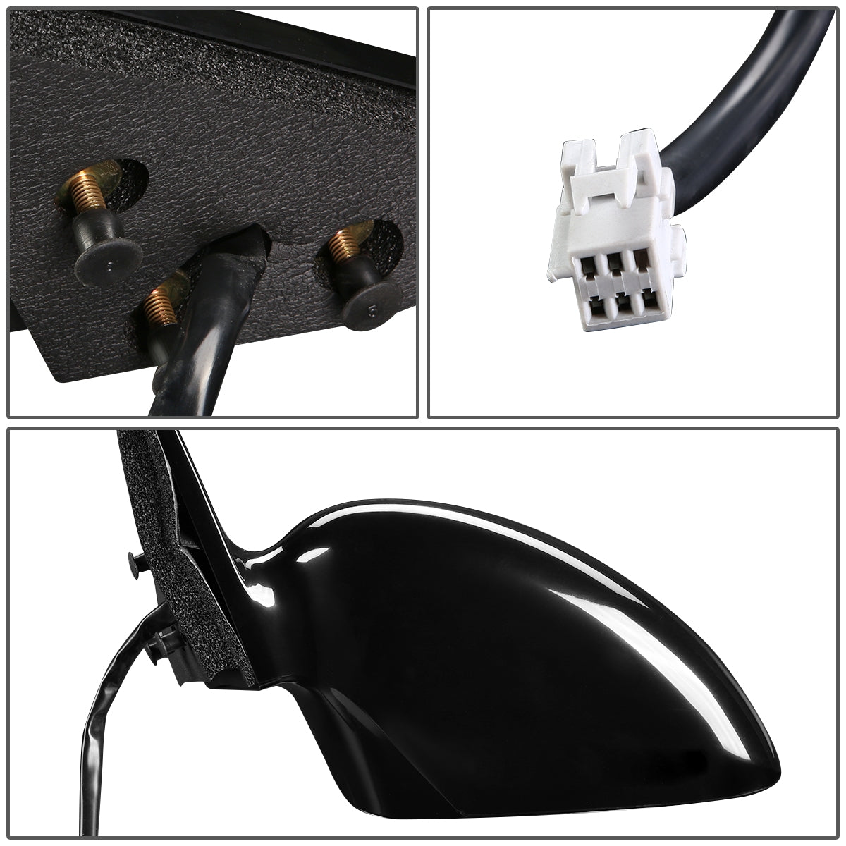 RETROVISOR MIRROR - OEM - 00-05 CHEVY MONTE CARLO - POWERED - HEATED - PAINTABLE - BLACK - LEFT