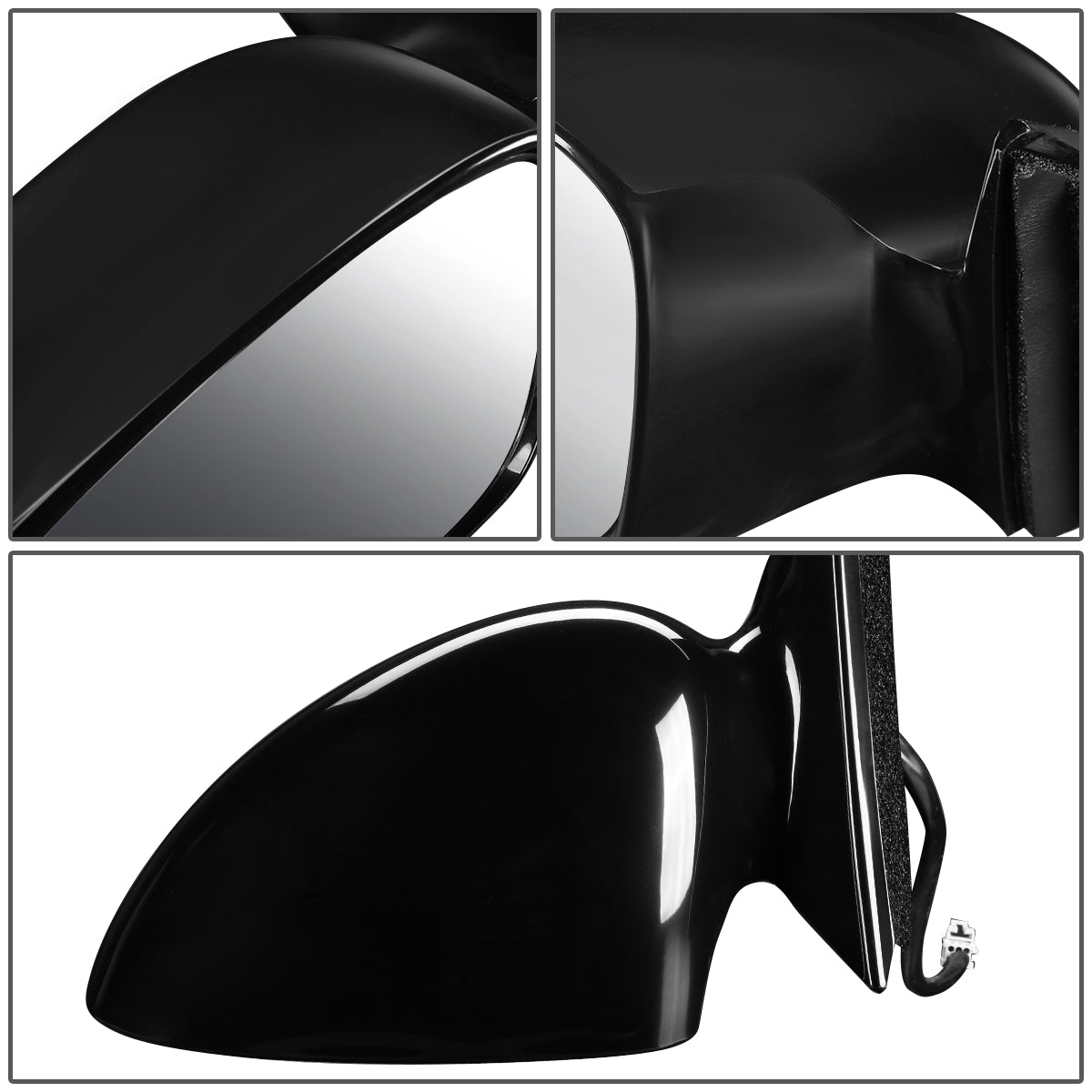 RETROVISOR MIRROR - OEM - 00-05 CHEVY MONTE CARLO - POWERED - PAINTABLE - BLACK - LEFT
