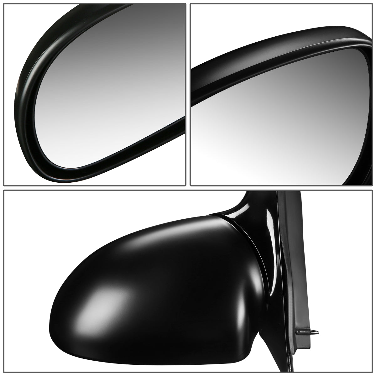 RETROVISOR MIRROR - OEM - 98-05 BUICK PARK AVENUE - POWERED - PAINTABLE - BLACK - LEFT