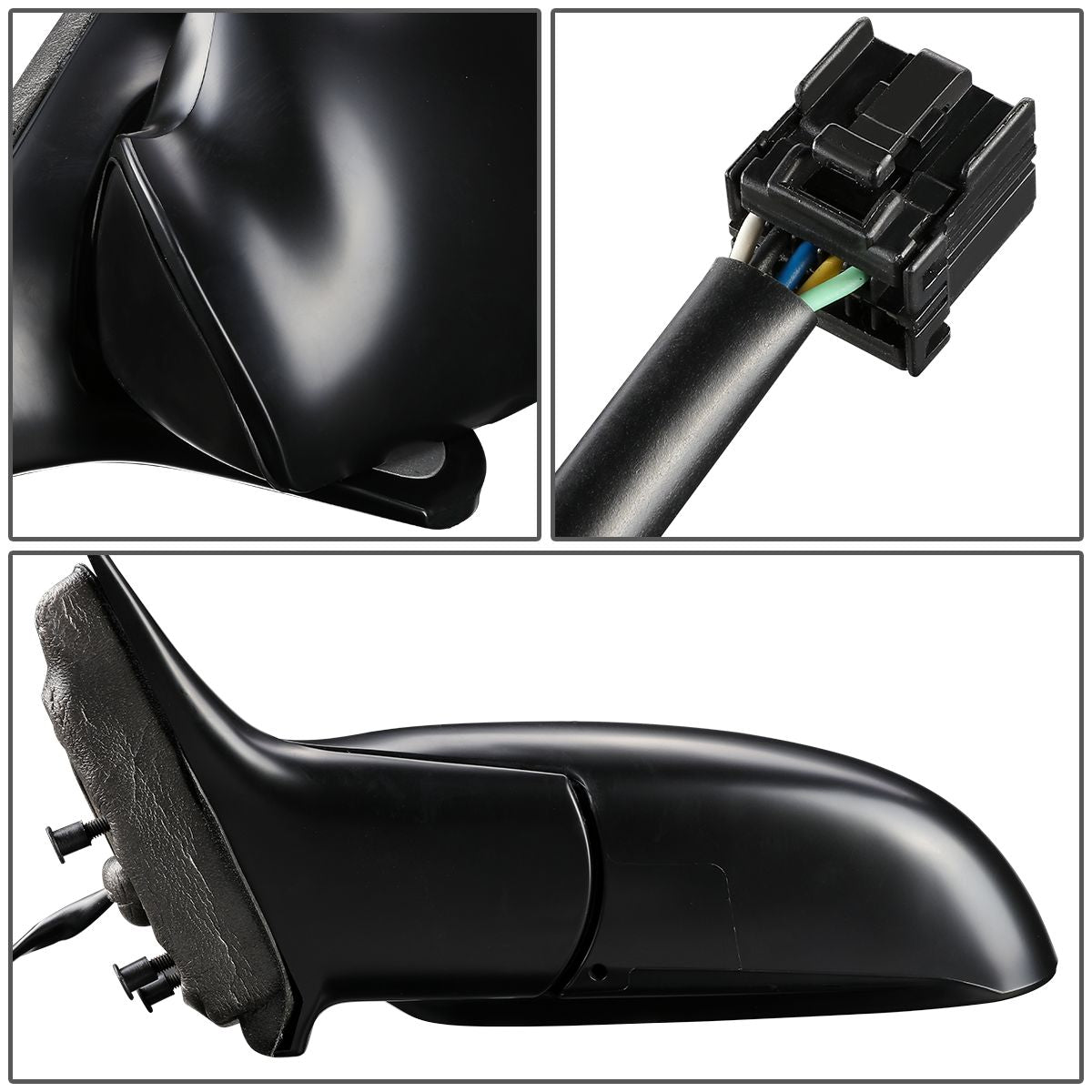 RETROVISOR MIRROR - OEM - 02-05 BUICK LESABRE - POWERED - HEATED - PAINTABLE - BLACK - LEFT