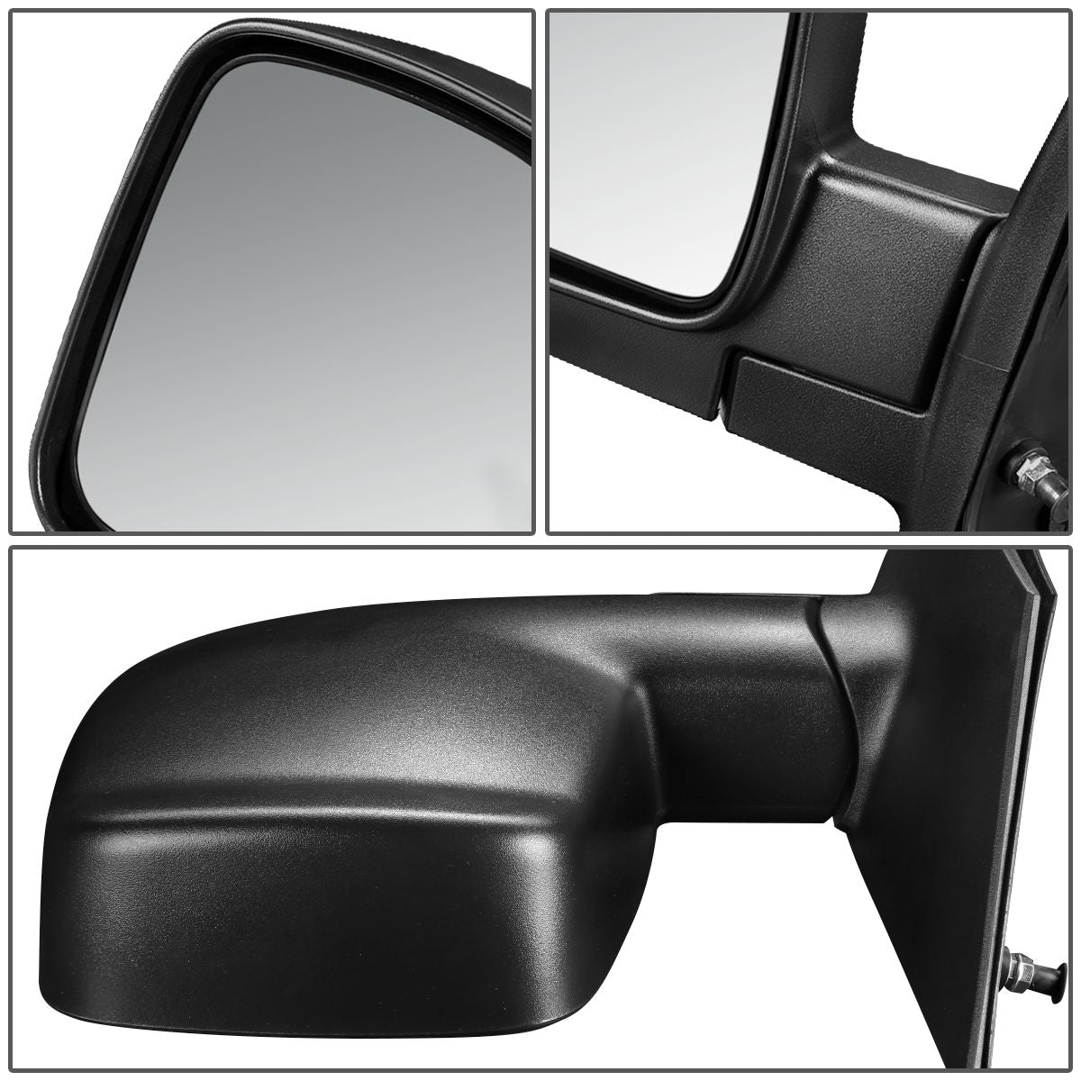 RETROVISOR MIRROR - OEM - 03-07 CHEVY EXPRESS 1500, 2500, 3500 / 03-07 GMC SAVANA 1500, 2500, 3500 - POWERED - HEATED - TEXTURED - BLACK - LEFT