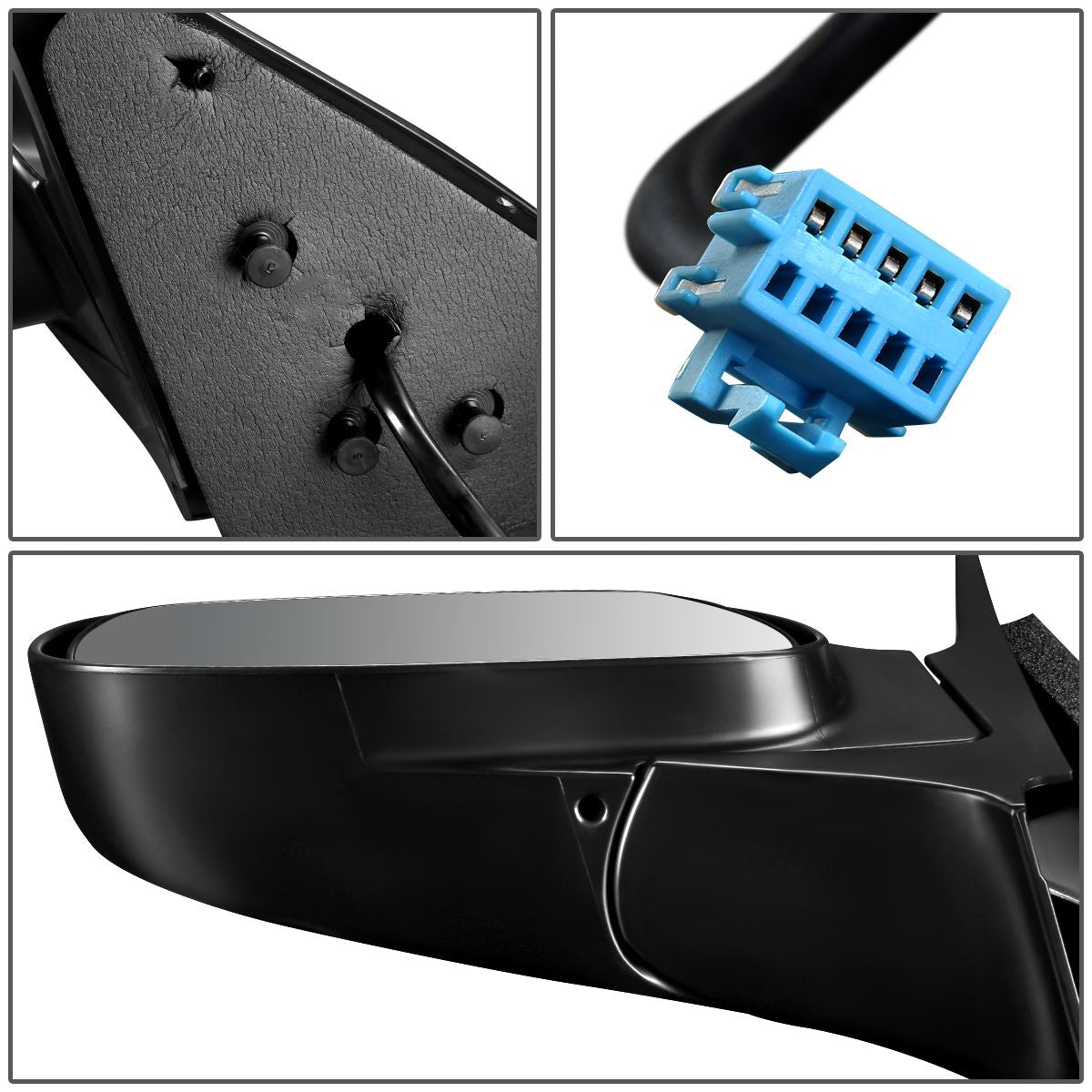 RETROVISOR MIRROR - OEM - 02-07 BUICK RENDEZVOUS - POWERED - HEATED - PAINTABLE - BLACK - LEFT