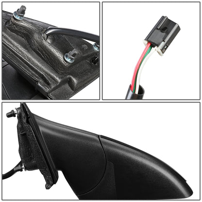 RETROVISOR MIRROR - OEM - 05-10 CHEVY COBALT COUPE - POWERED - PAINTABLE - BLACK - LEFT