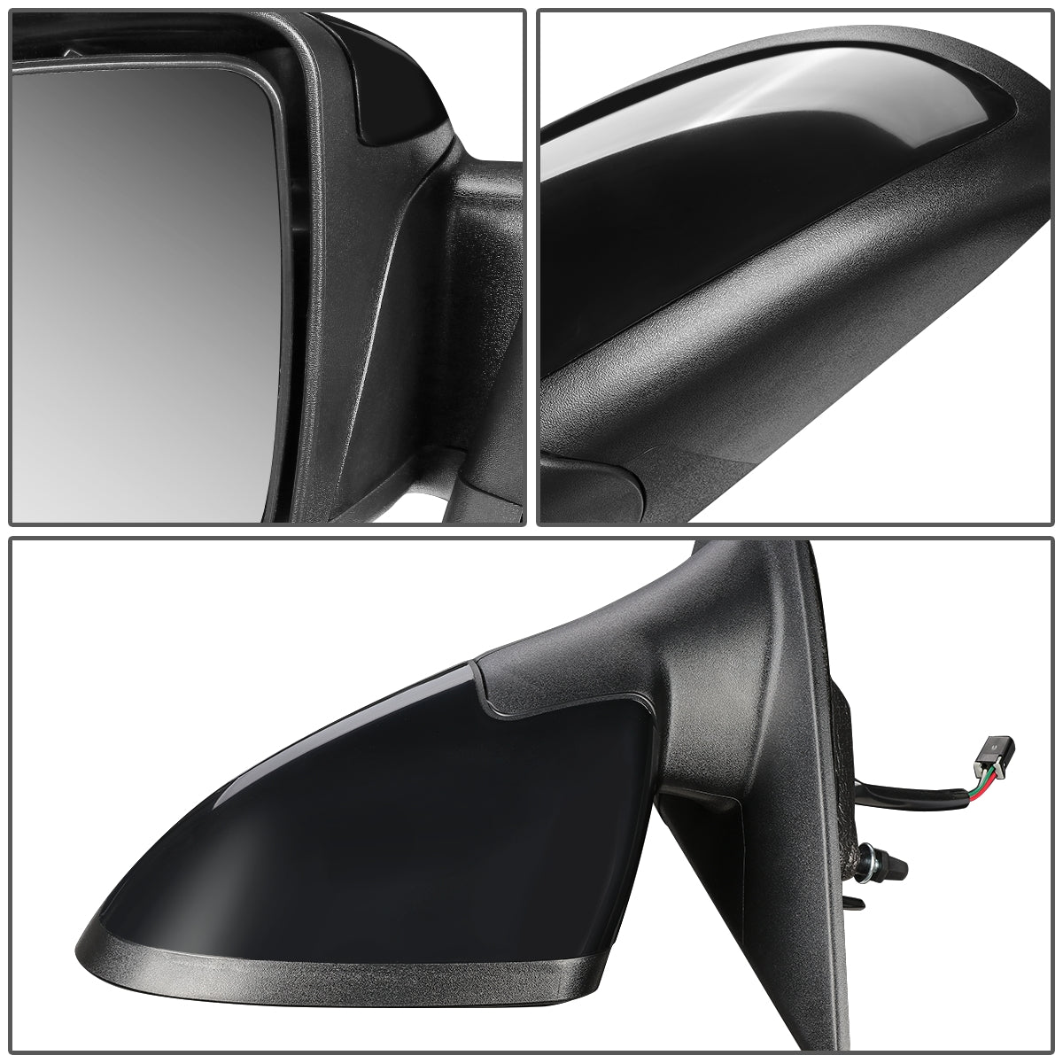 RETROVISOR MIRROR - OEM - 05-10 CHEVY COBALT SEDAN - POWERED - PAINTABLE - BLACK - LEFT