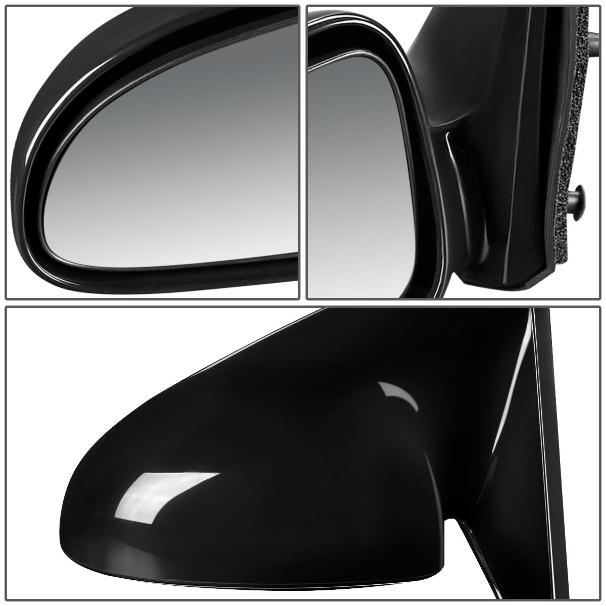 RETROVISOR MIRROR - OEM - 00-05 PONTIAC BONNEVILLE - POWERED - PAINTABLE - BLACK - LEFT