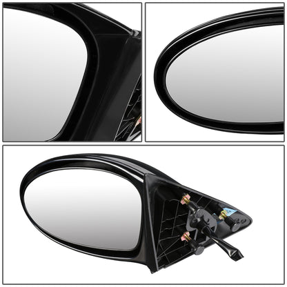 RETROVISOR MIRROR - OEM - 99-01 OLDSMOBILE ALERO / 2002 PONTIAC GRAND AM - MANUAL - PAINTABLE - BLACK - LEFT