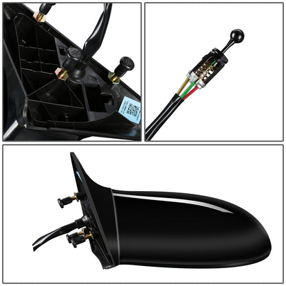 RETROVISOR MIRROR - OEM - 99-01 OLDSMOBILE ALERO / 2002 PONTIAC GRAND AM - MANUAL - PAINTABLE - BLACK - LEFT