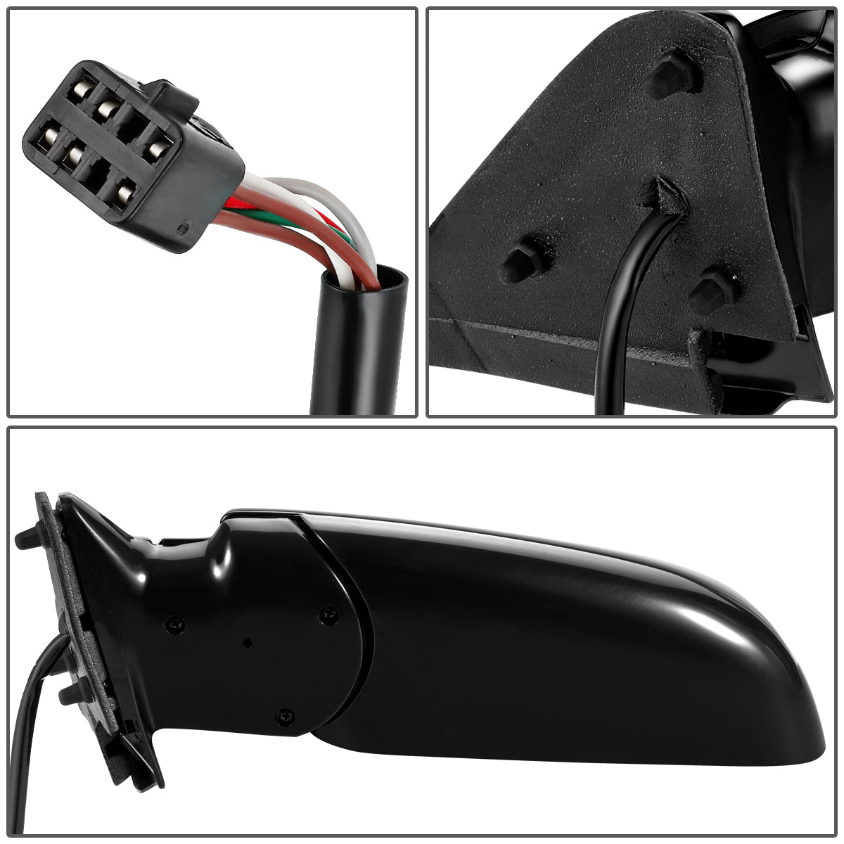 RETROVISOR MIRROR - OEM - 81-91 CHEVY TAHOE, SUBURBAN - POWERED - HEATED - FOLDING - BLACK MATERIAL - LEFT