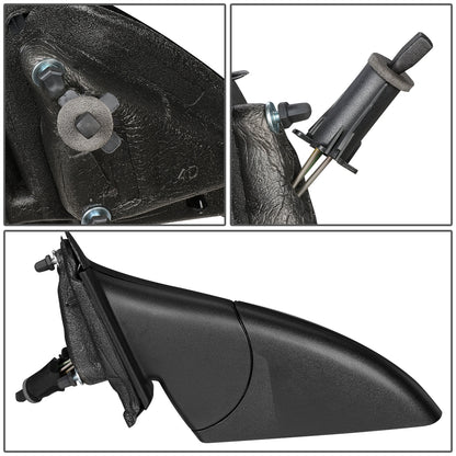 RETROVISOR MIRROR - OEM - 05-10 CHEVY COBALT SEDAN - MANUAL - TEXTURED - BLACK - LEFT