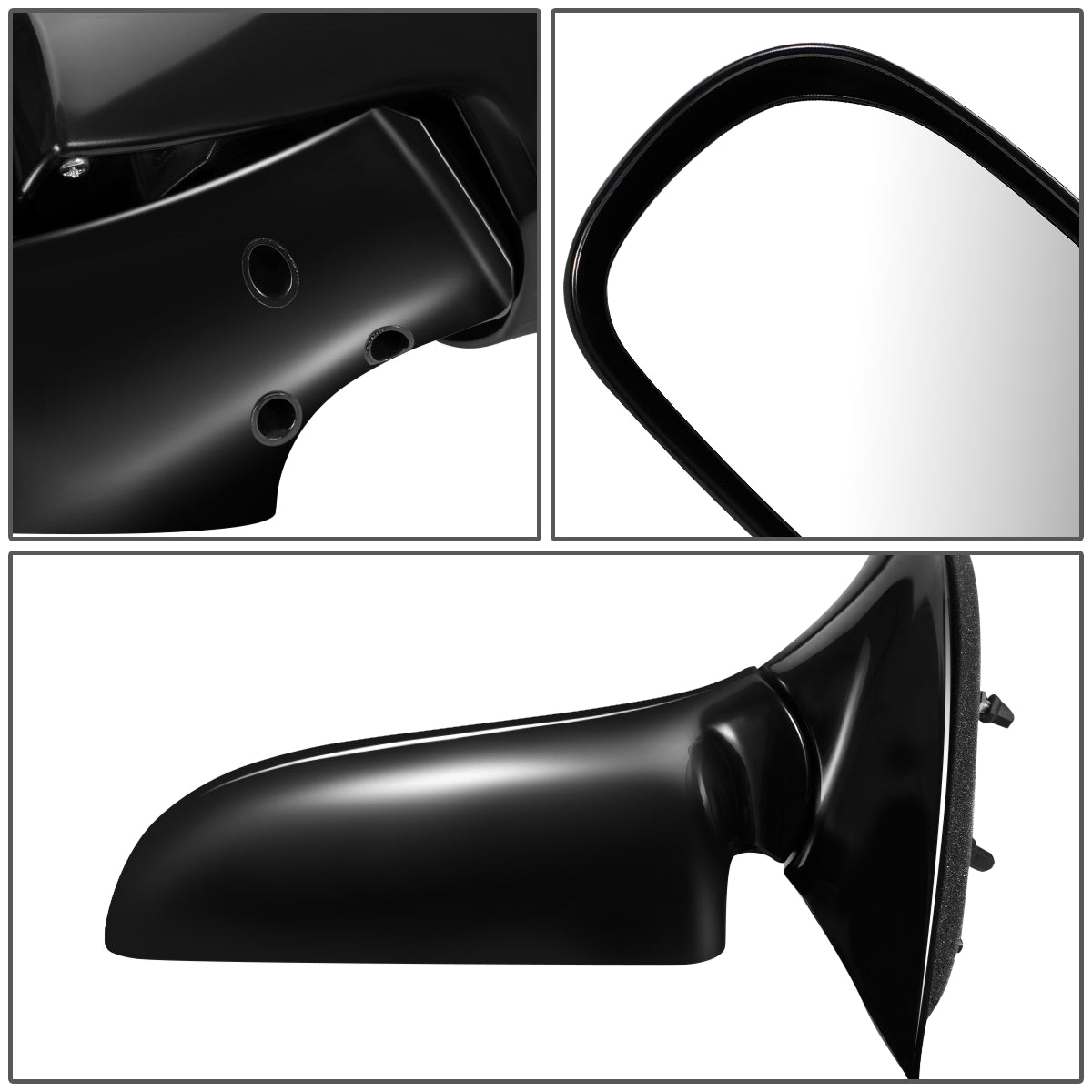 RETROVISOR MIRROR - OEM - 97-05 CHEVY VENTURE - MANUAL - FOLDING - BLACK MATERIAL - LEFT