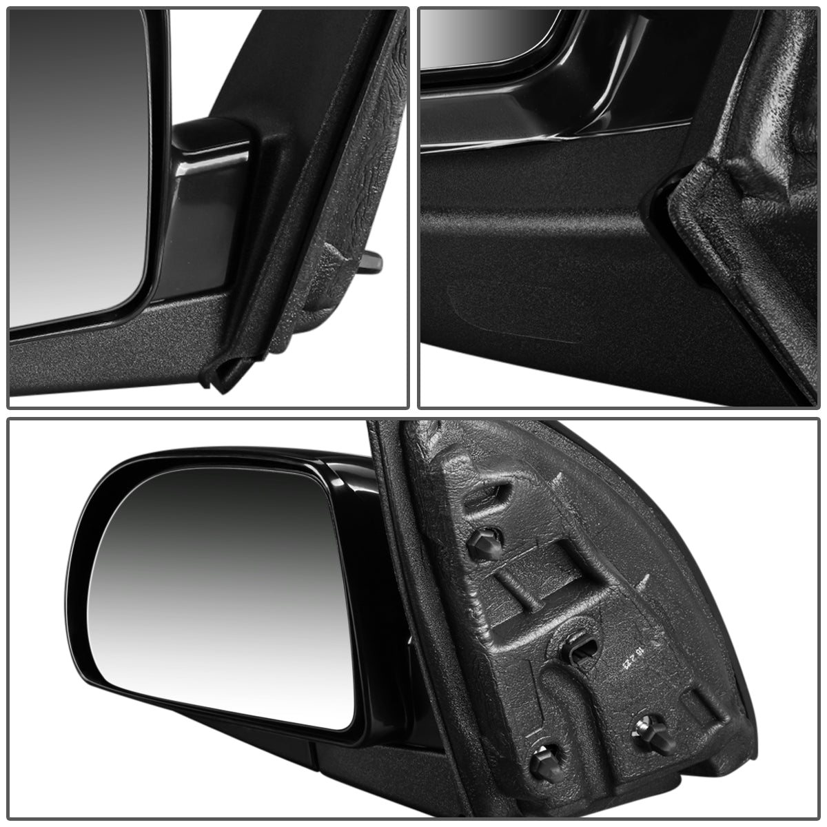 RETROVISOR MIRROR - OEM - 05-09 CHEVY EQUINOX / 06-09 PONTIAC TORRENT / 04-07 SATURN VUE - POWERED - PAINTABLE - BLACK - LEFT