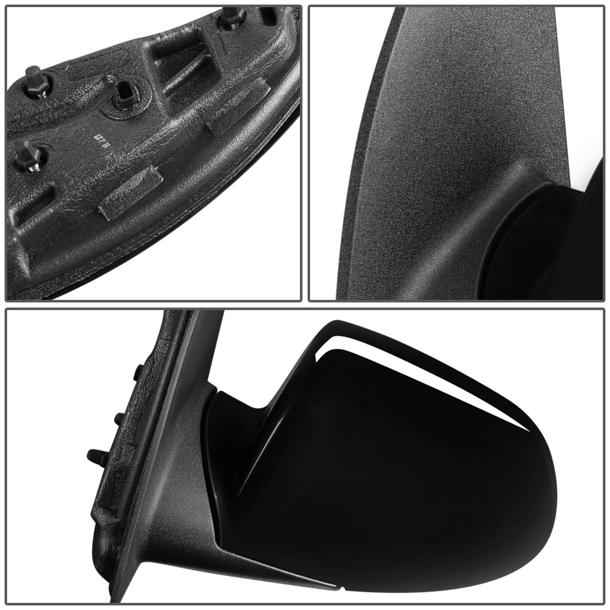 RETROVISOR MIRROR - OEM - 05-09 CHEVY EQUINOX / 06-09 PONTIAC TORRENT / 04-07 SATURN VUE - POWERED - PAINTABLE - BLACK - LEFT