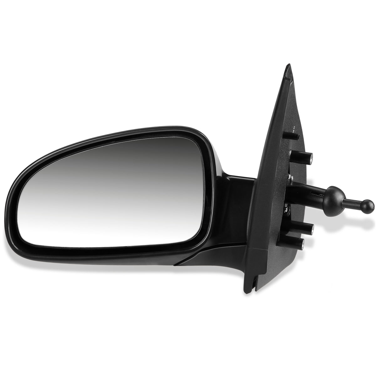 RETROVISOR MIRROR - OEM - 04-08 CHEVY AVEO / 09-11 CHEVY AVEO5 / 09-10 PONTIAC G3 - MANUAL - PAINTABLE - BLACK - LEFT