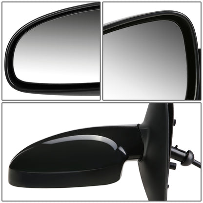 RETROVISOR MIRROR - OEM - 04-08 CHEVY AVEO / 09-11 CHEVY AVEO5 / 09-10 PONTIAC G3 - MANUAL - PAINTABLE - BLACK - LEFT