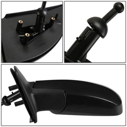 RETROVISOR MIRROR - OEM - 04-08 CHEVY AVEO / 09-11 CHEVY AVEO5 / 09-10 PONTIAC G3 - MANUAL - PAINTABLE - BLACK - LEFT