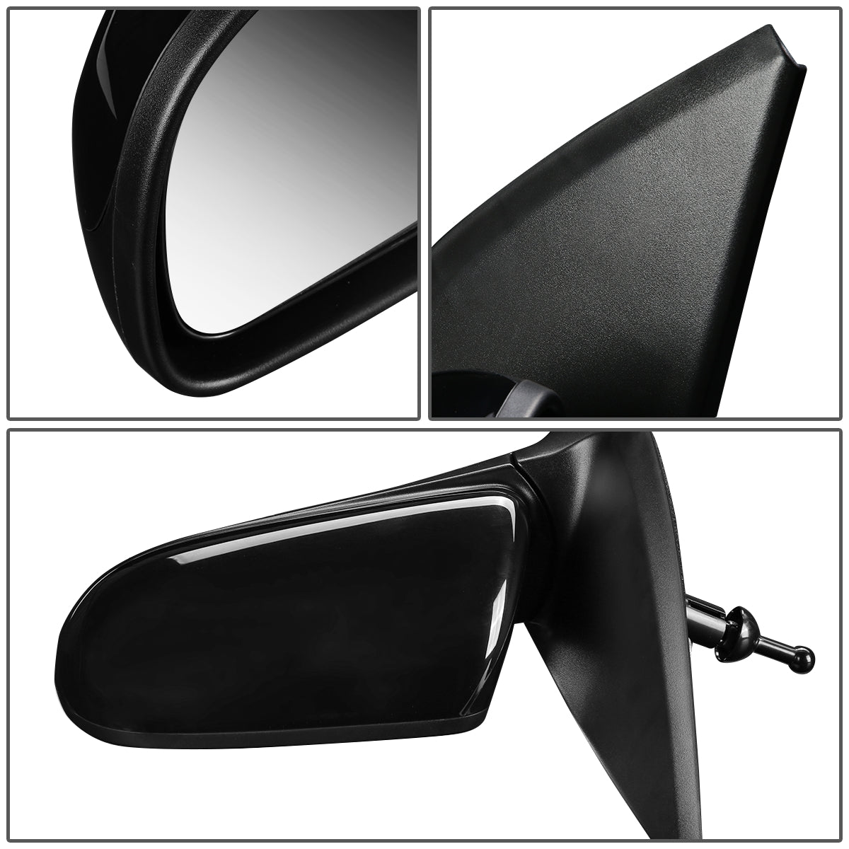 RETROVISOR MIRROR - OEM - 07-11 CHEVY AVEO - MANUAL - PAINTABLE - BLACK - LEFT
