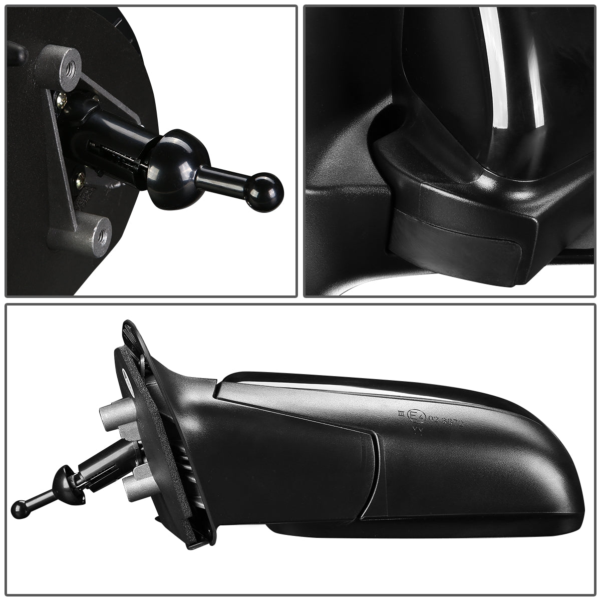 RETROVISOR MIRROR - OEM - 07-11 CHEVY AVEO - MANUAL - PAINTABLE - BLACK - LEFT