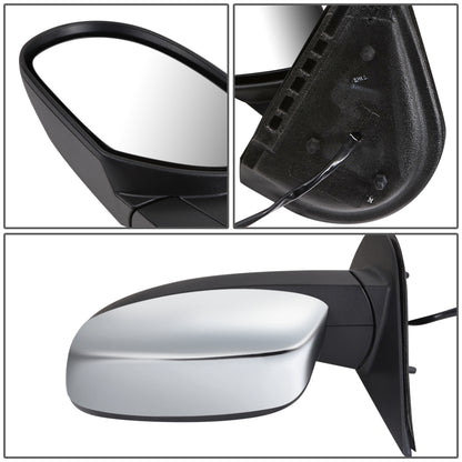 RETROVISOR MIRROR - OEM - 07-14 CHEVY SUBURBAN 1500 / 07-13 CHEVY SUBURBAN 2500 / 07-14 CHEVY TAHOE - FITS MODELS WITH OFF-ROAD PACKAGE - POWERED - HEATED - WITH PUDDLE LIGHT - CHROME - LEFT